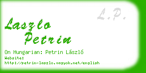 laszlo petrin business card